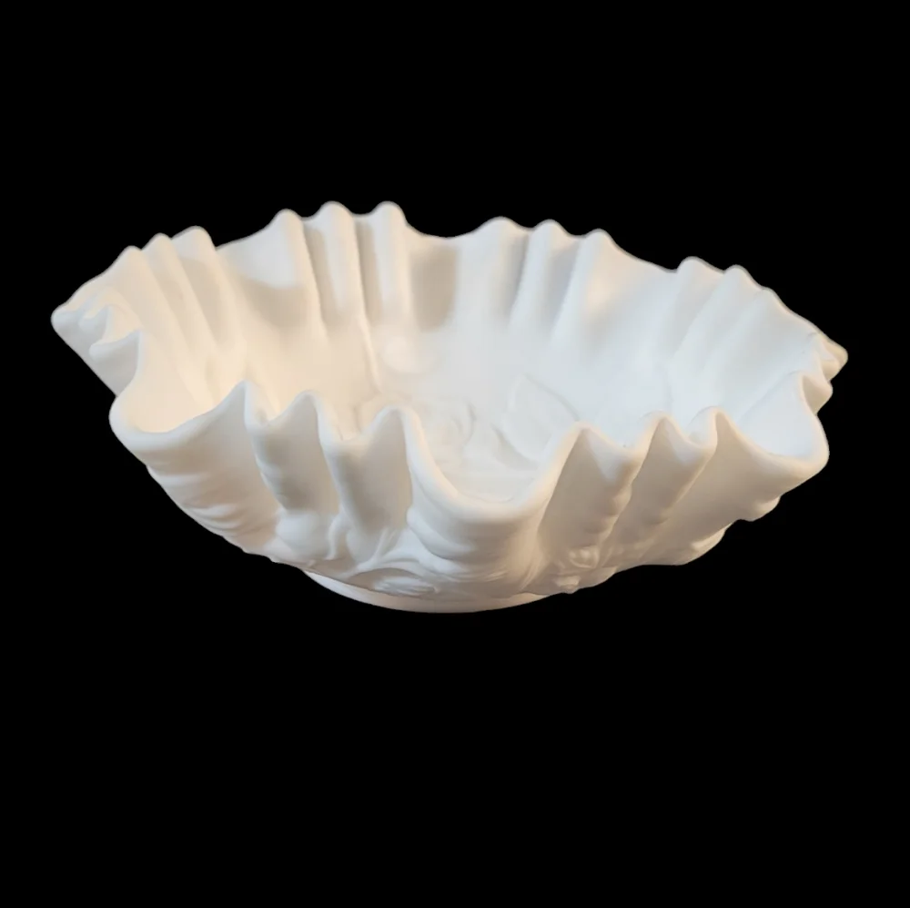 Vintage Imperial Glass Rose Embossed Bowl